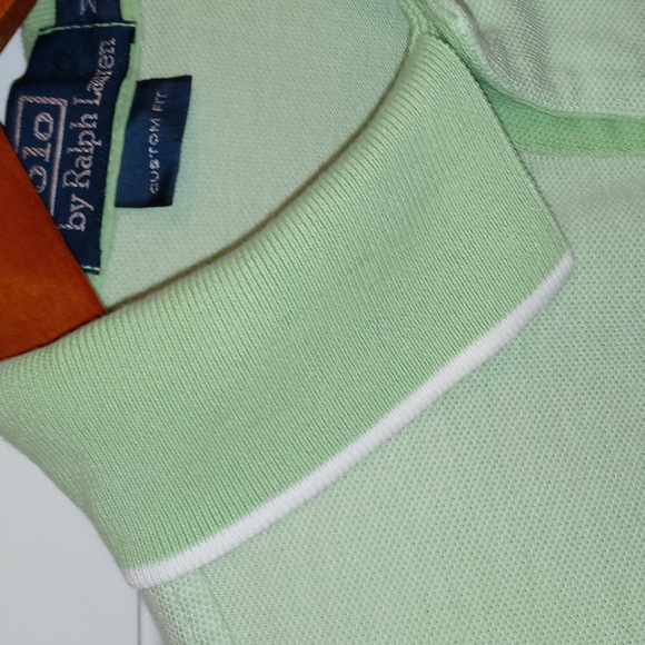 💚RARE/VTG Polo Ralph Lauren💚 - Mint Green "PRL" Monogram S/S Pique Polo - Picture 7 of 16